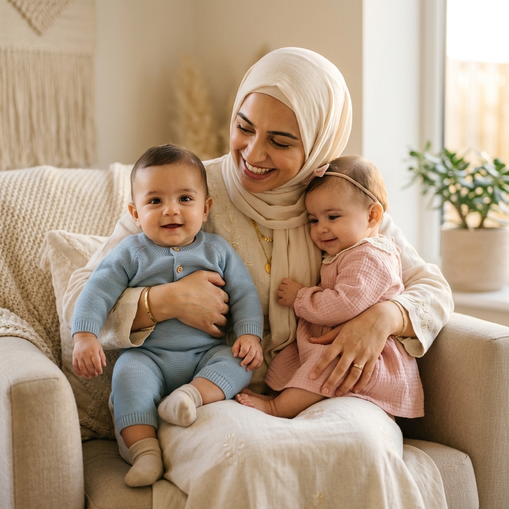 Mother with baby